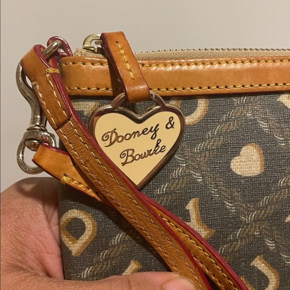 Dooney & Bourke Brown and Tan Wristlet - Picture 5 of 8